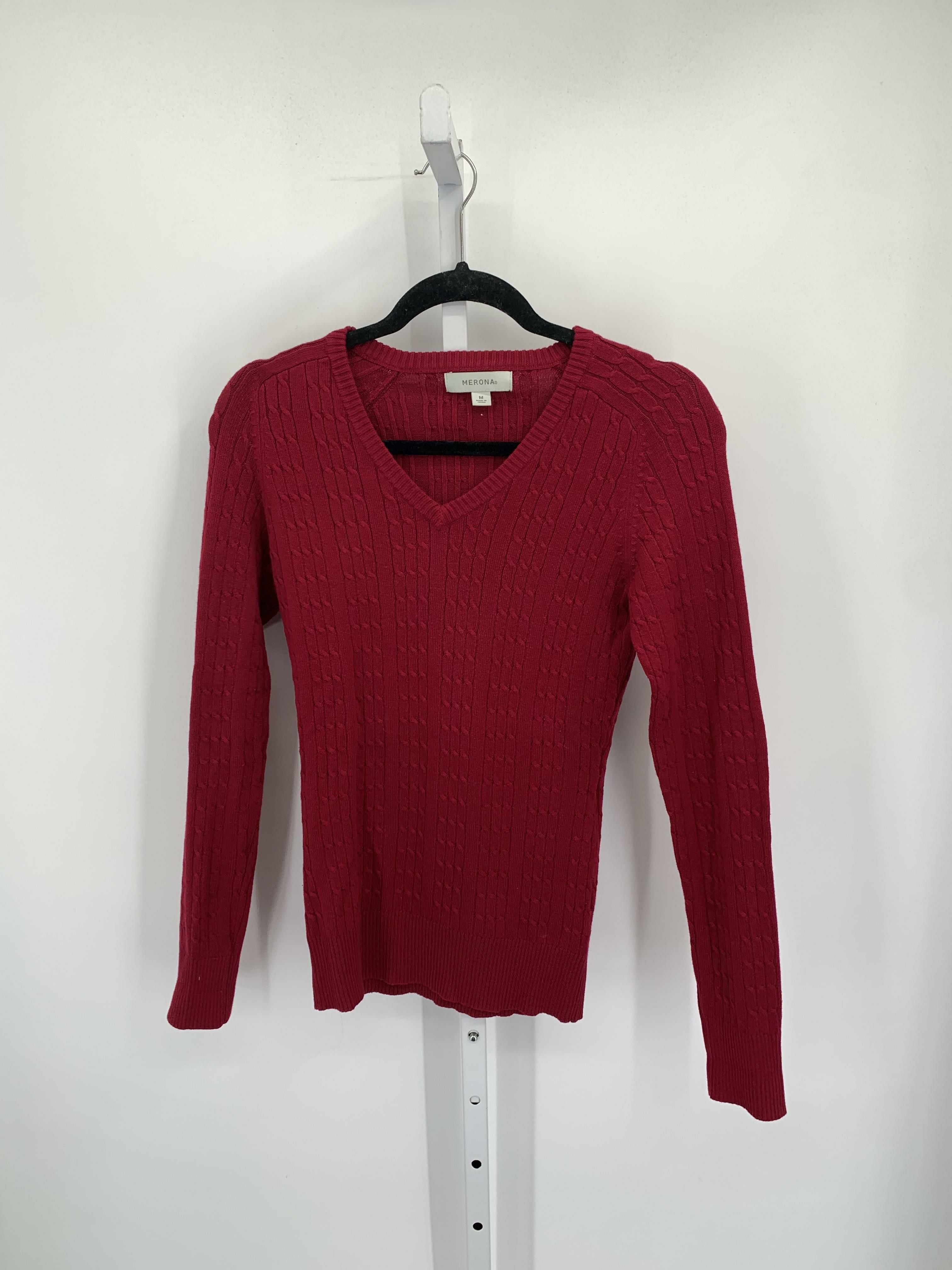 Merona Size Medium Misses Long Slv Sweater