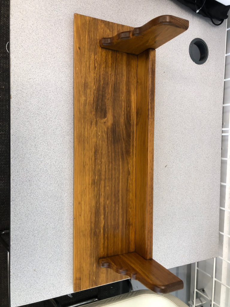 SHORT WOODEN WALL SHELF.