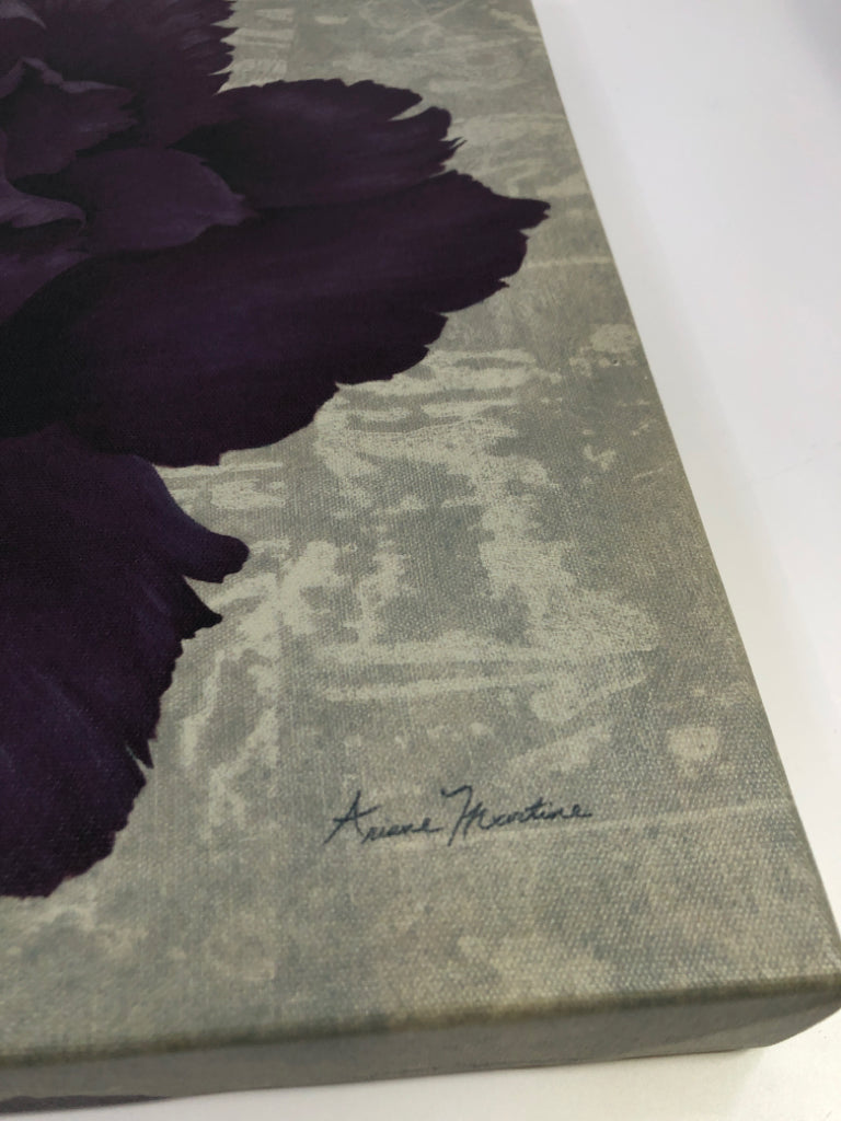 BLACK PLUM FLOWER CANVAS.