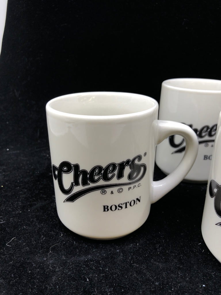 4 CHEERS BOSTON MUGS.