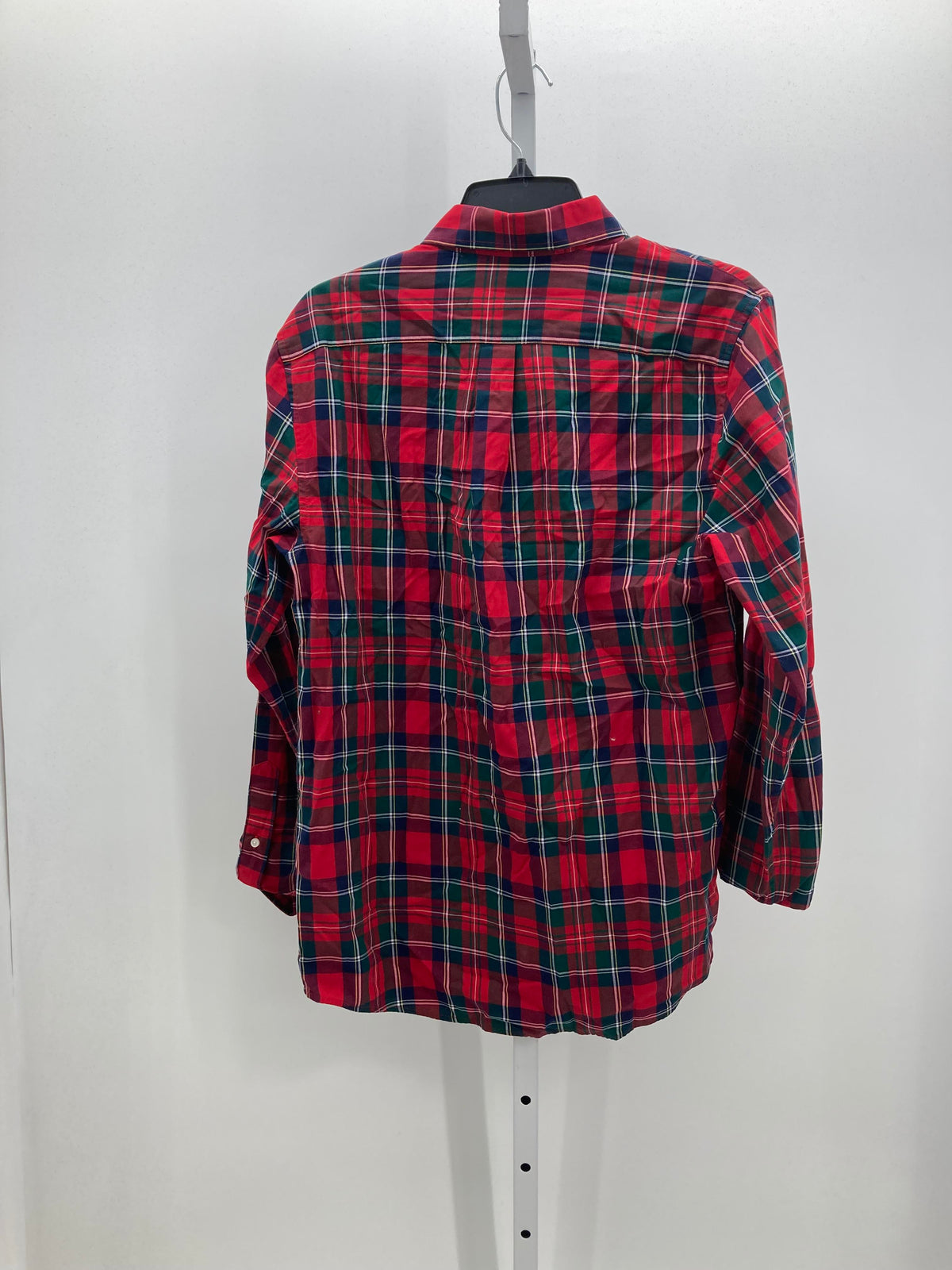 RED/ BLUE PLAID BUTTON DOWN WHALE SHIRT