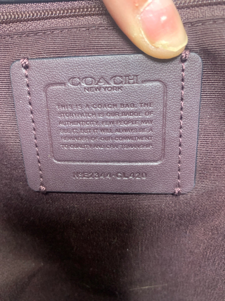 Coach CL420 City Tote in Signature Canvas w/ Rose Print