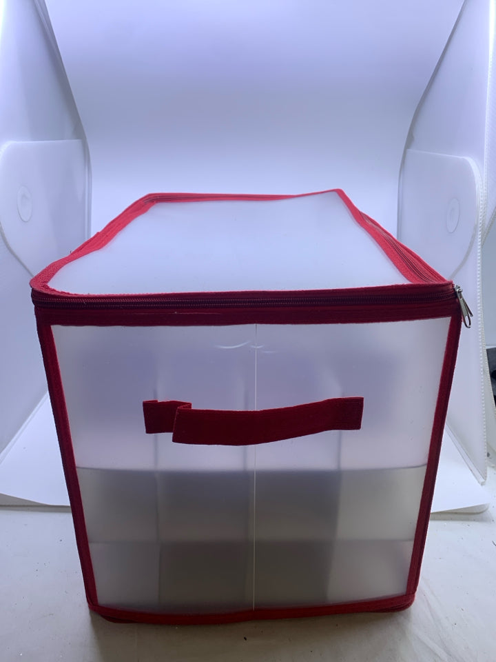 RED ORNAMENT ORGANIZER.