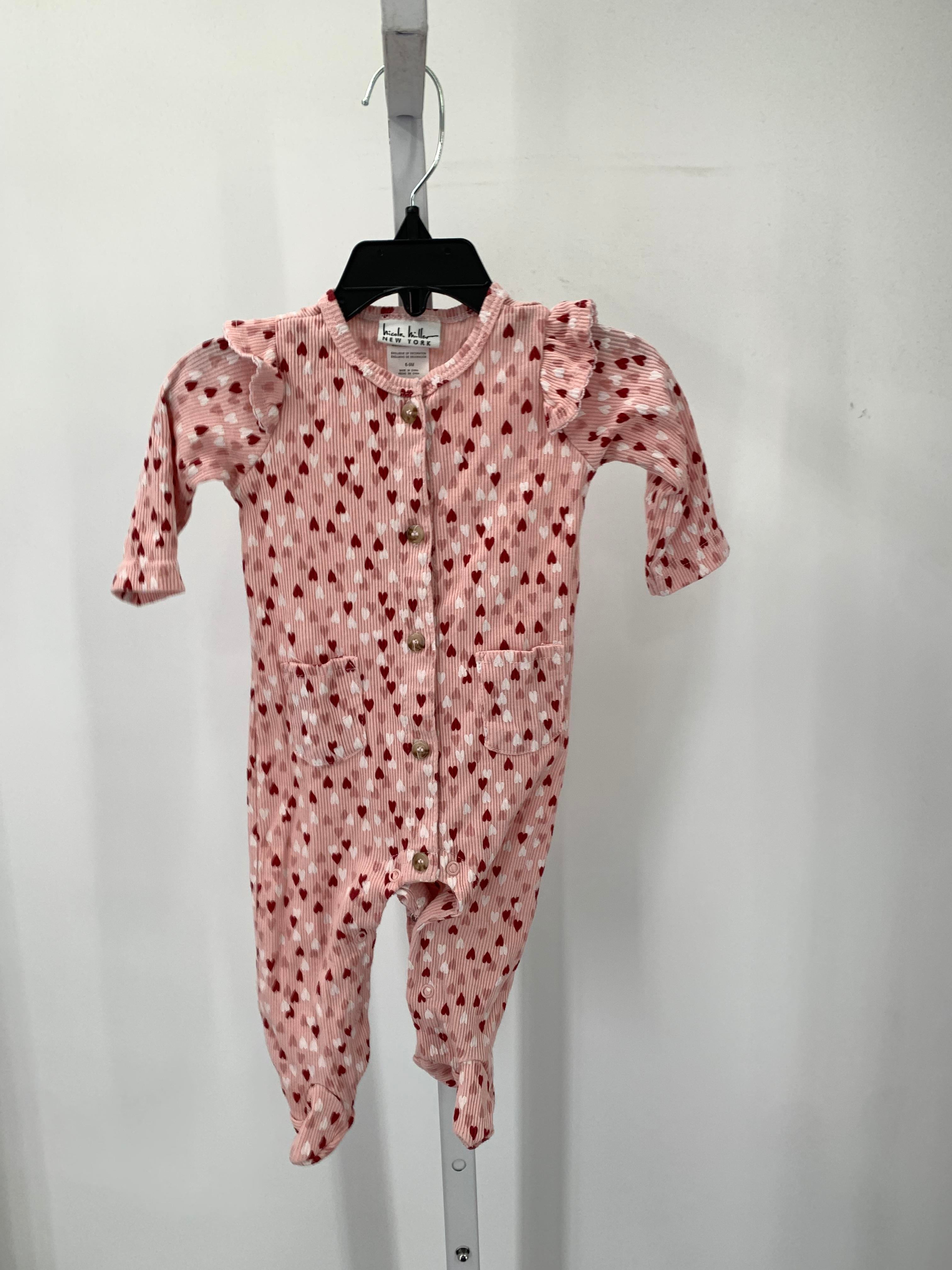 Nicole Miller Size 6-9 mon Girls Long Slv. Romper