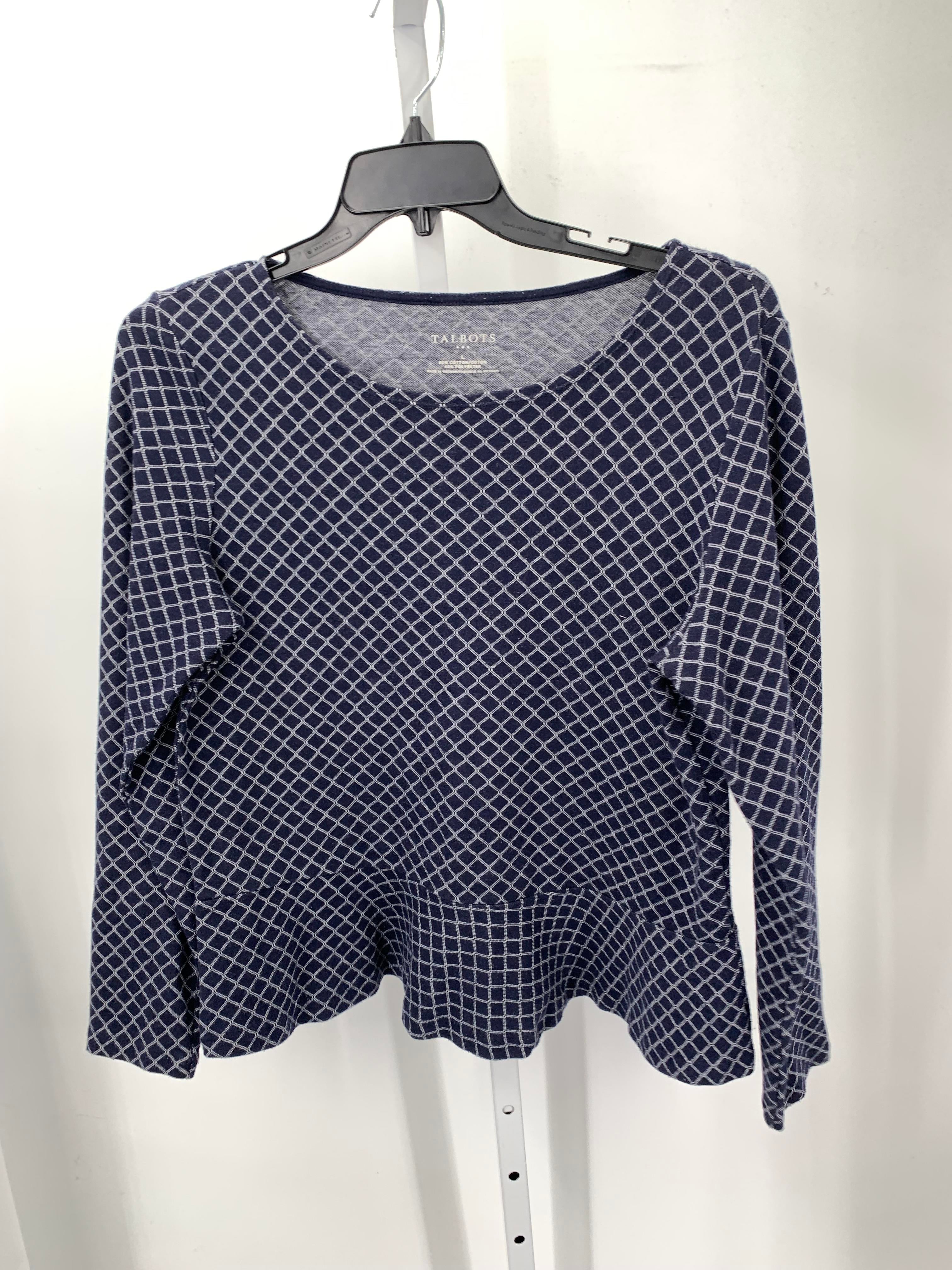 Talbots Size Large Misses Long Sleeve Shirt