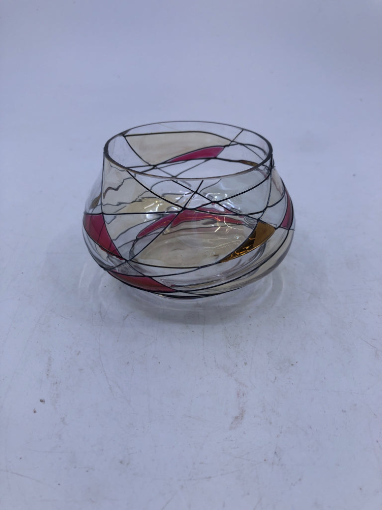 SMALL MOSAIC CANDLE HOLDER.