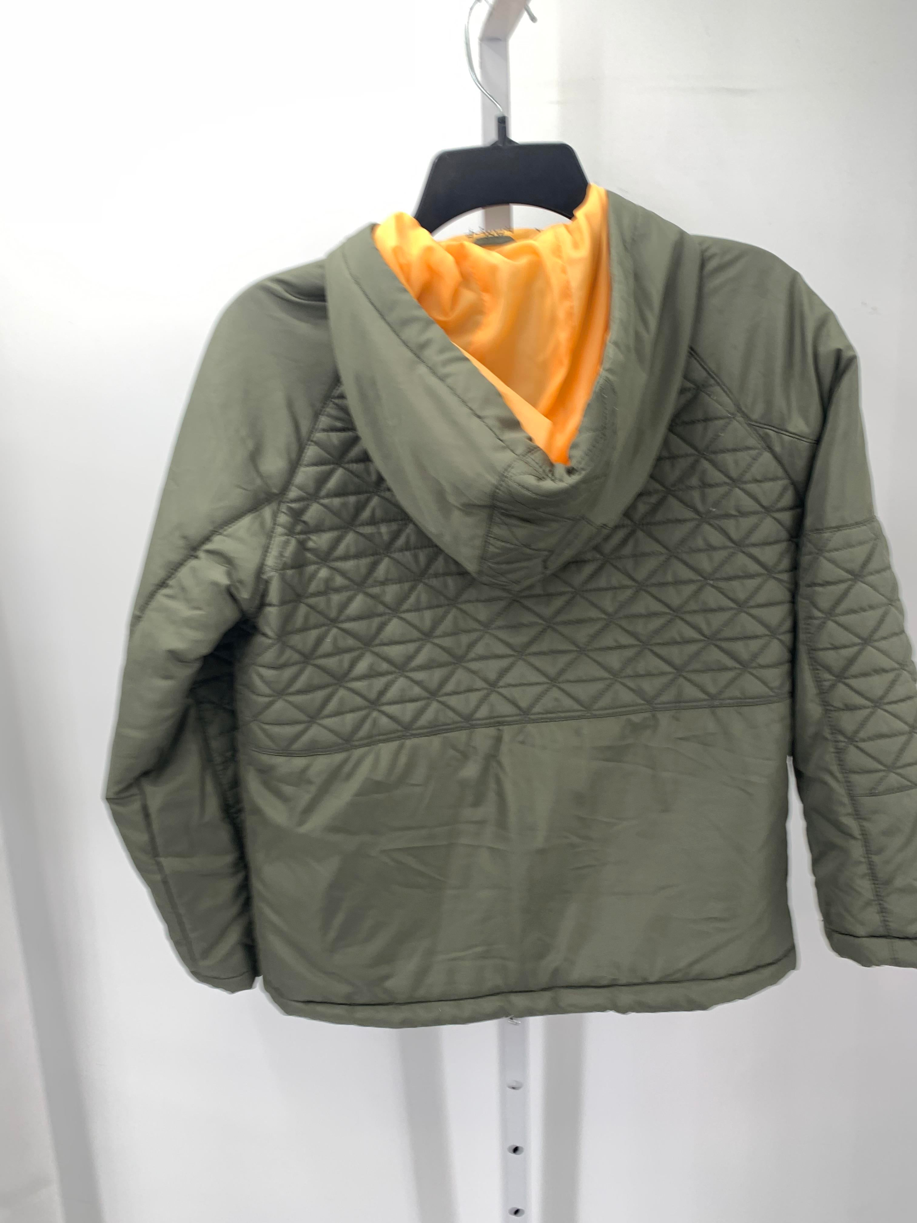 YELLOW HOODED ZIP UP.