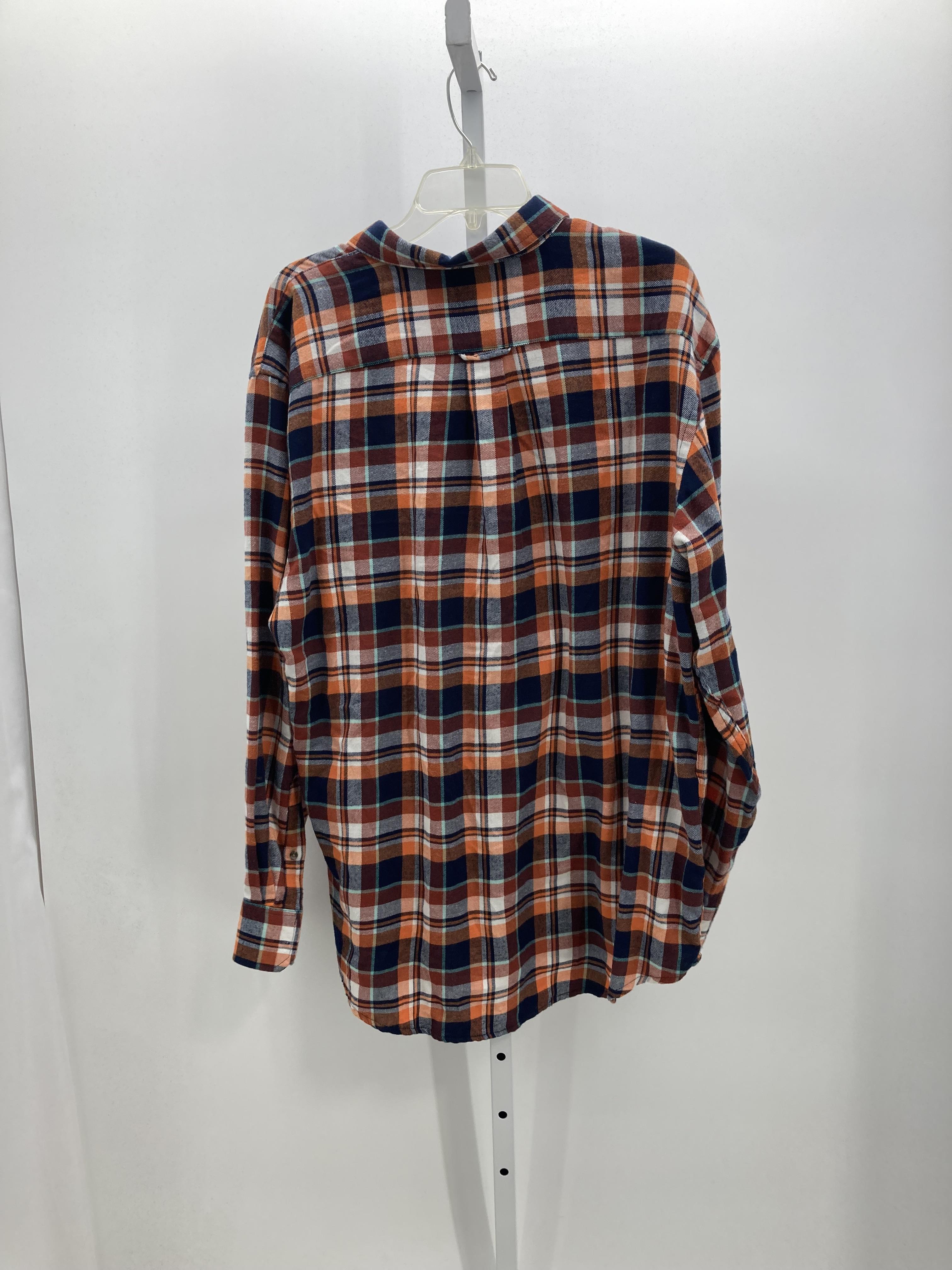 ORANGE PLAID BTN DOWN
