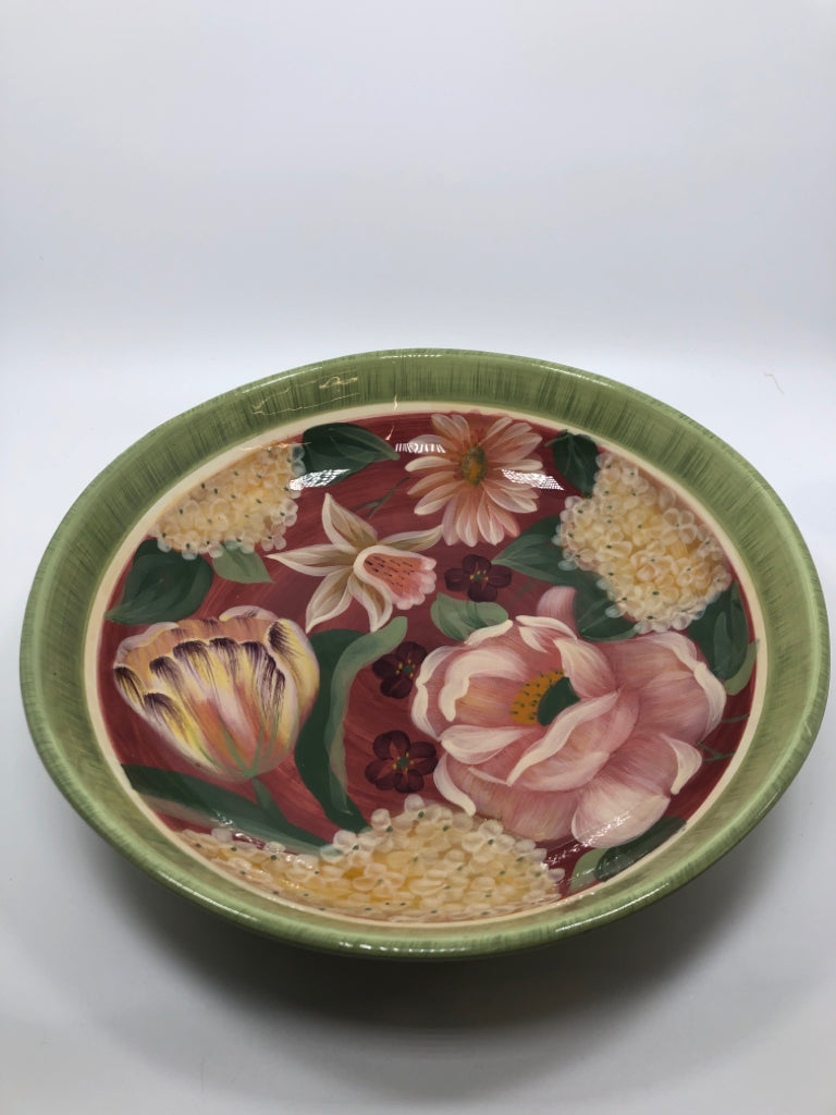 LG FLORAL SERVING BOWL.