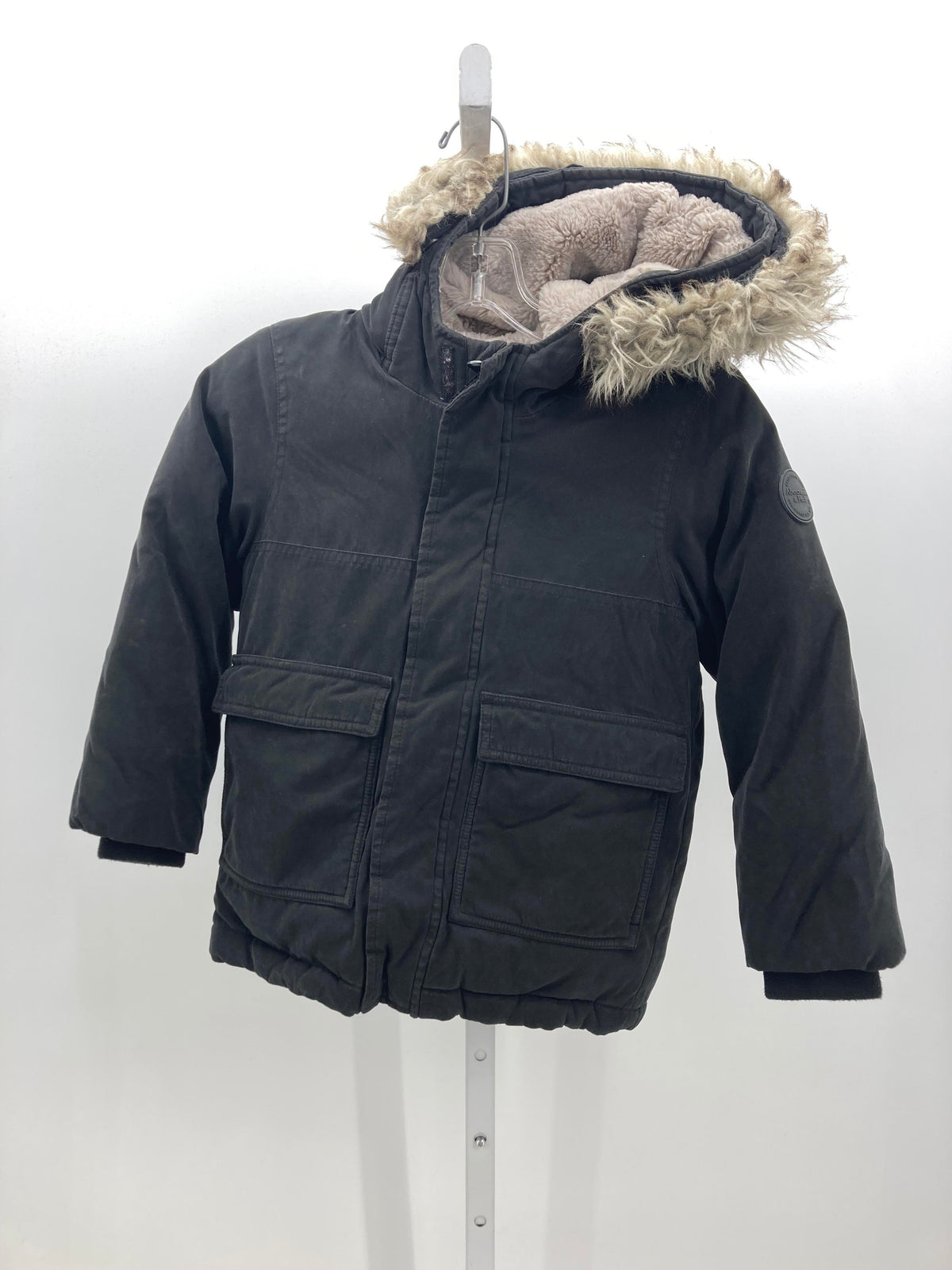 FAUX FUR HOODED LINED JACKET