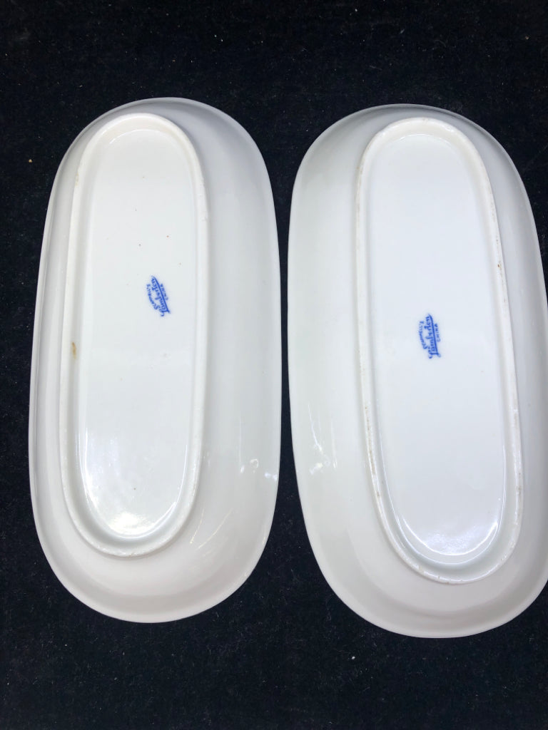 2 VTG OVAL WORCESTER COUNTY HORTICULTURAL BOWLS.