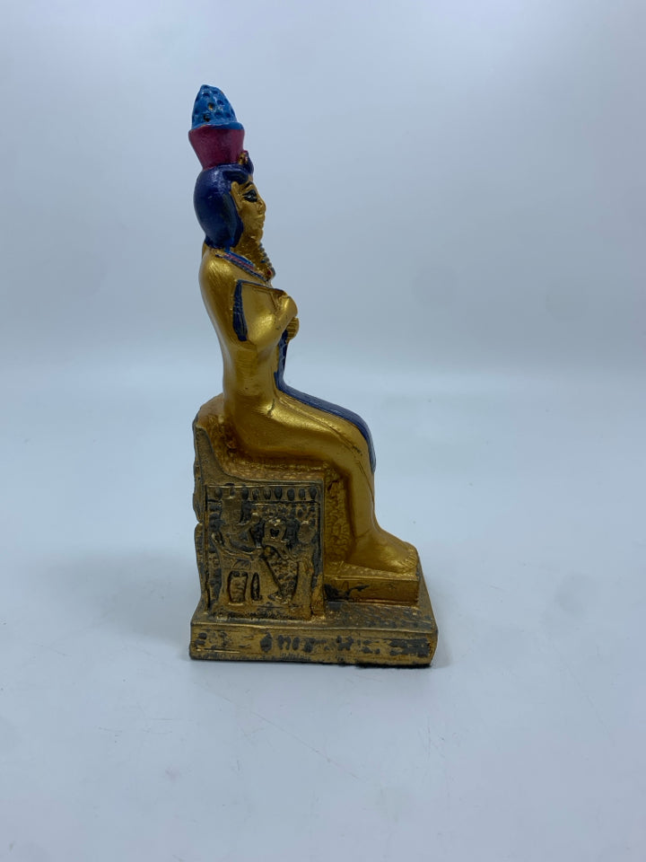 PAINTED OSIRIS FIGURINE.