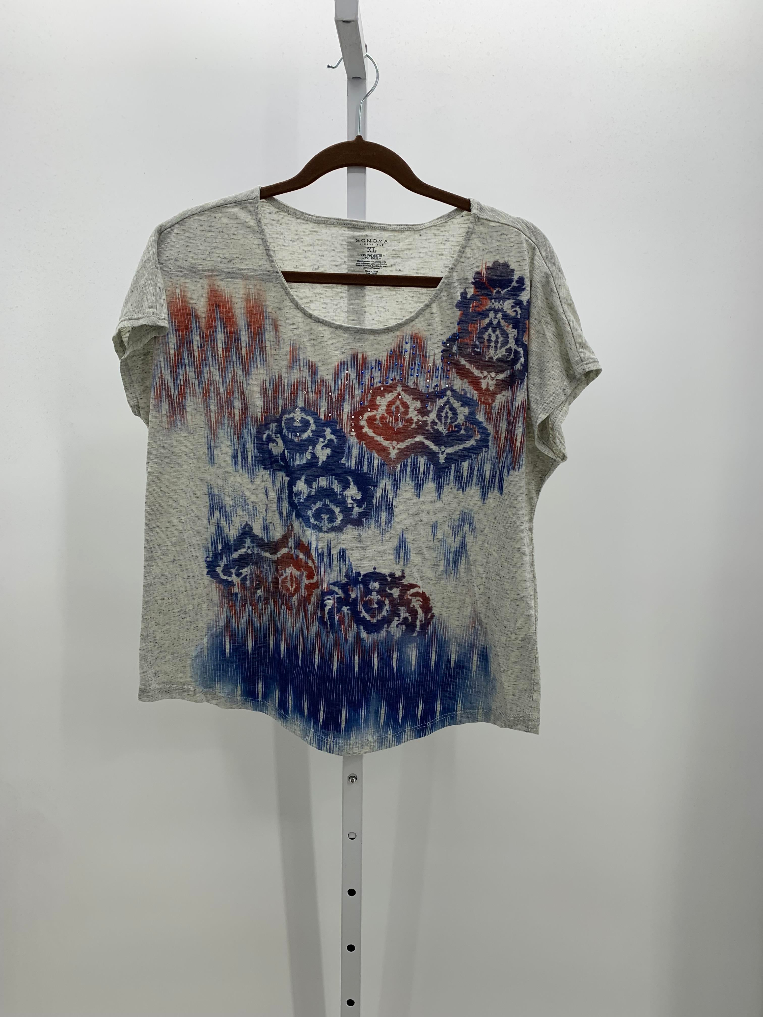 Sonoma Size Extra Large Misses Short Sleeve Shirt