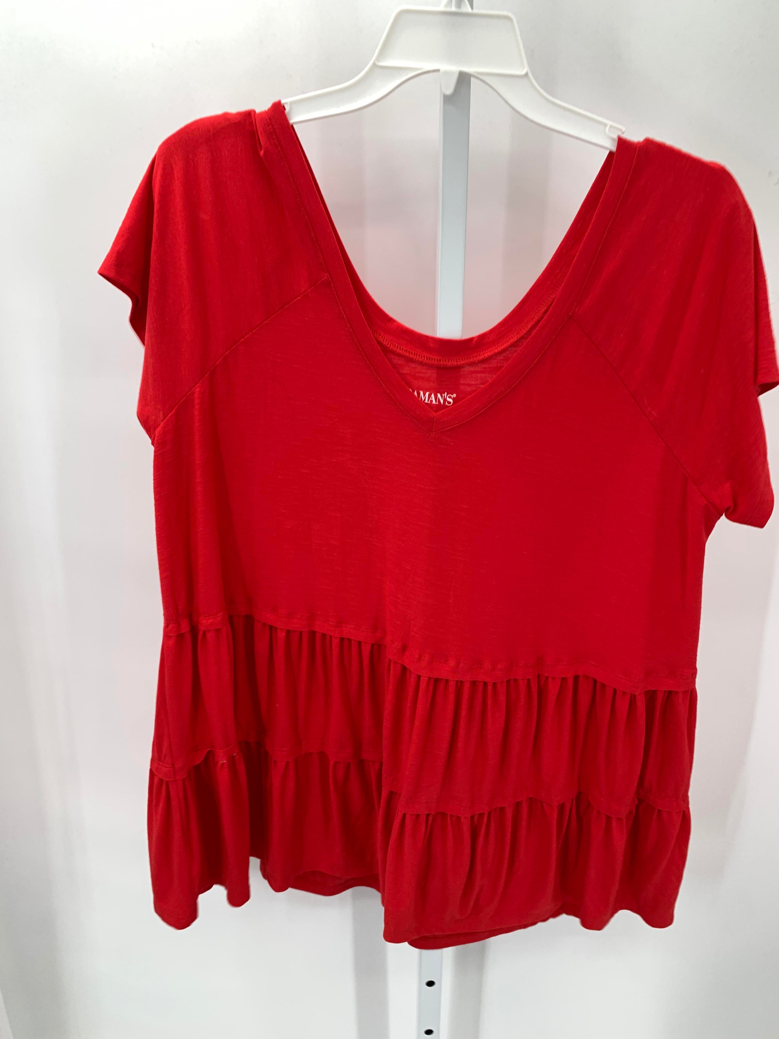 Roaman's Size 14/16 W Womens Short Sleeve Shirt