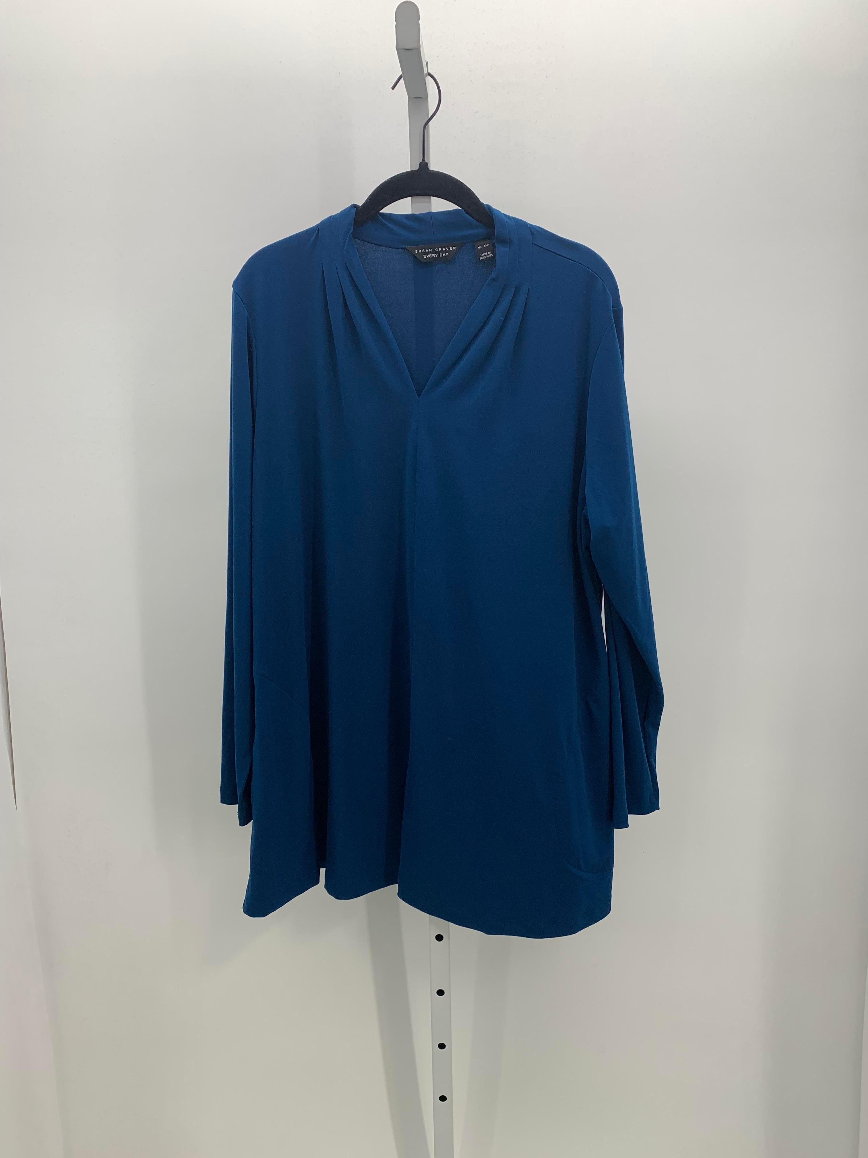 Susan Graver Size X Large Petite Petite Long Sleeve Shirt