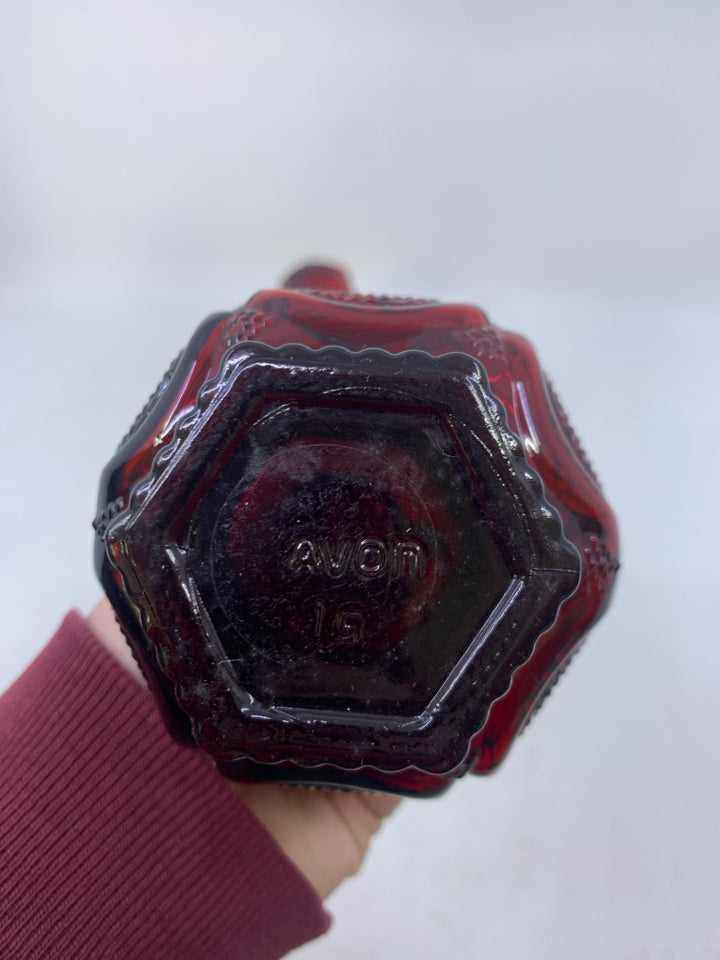 2 VTG CRANBERRY OIL AND VINEGAR EMPTY BOTTLES.