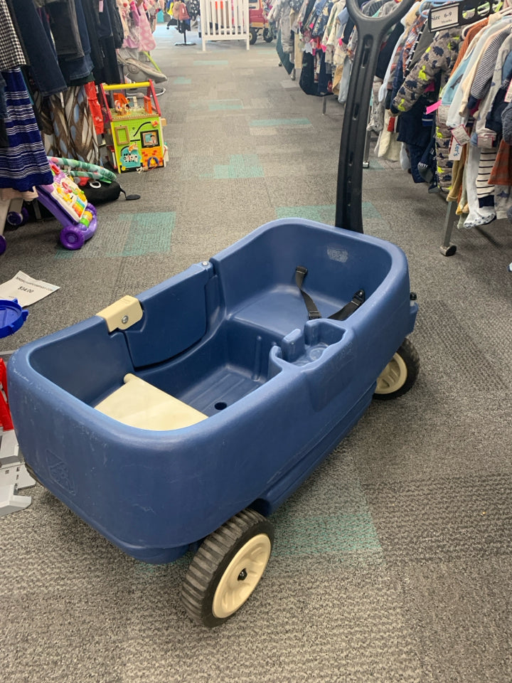 Step2 Wagon for Two Plus Blue Foldable Wagon for Kids with Seats