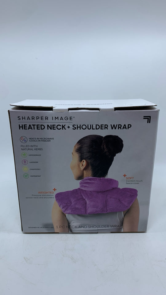 NIB SHARPER IMAGE HEATED NECK+SHOULDER WRAP.