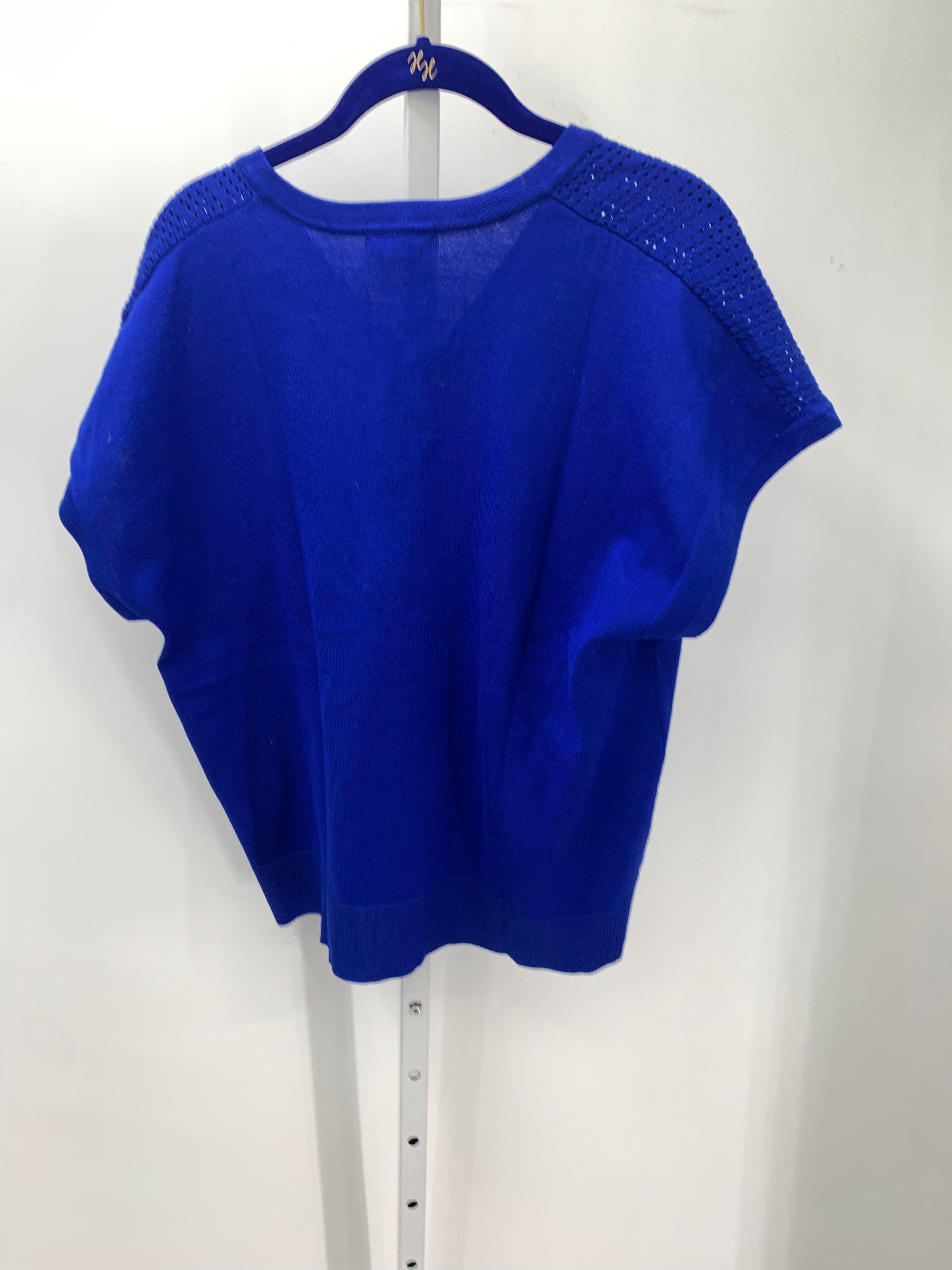 Cable & Gauge Size Large Misses Short Slv Sweater