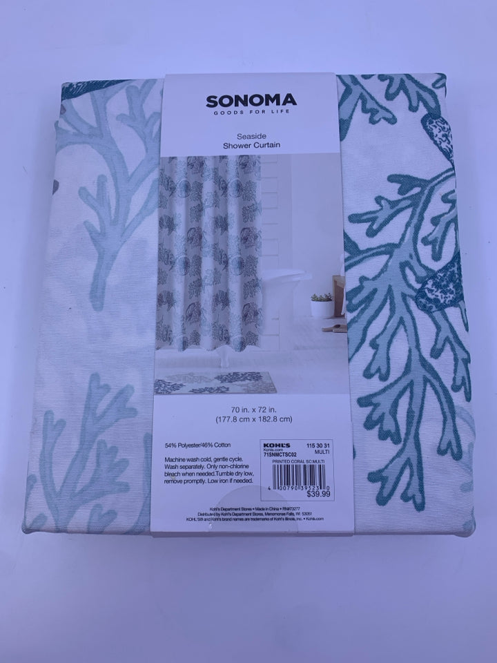 NEW SONOMA SEASIDE SHOWER CURTAIN.