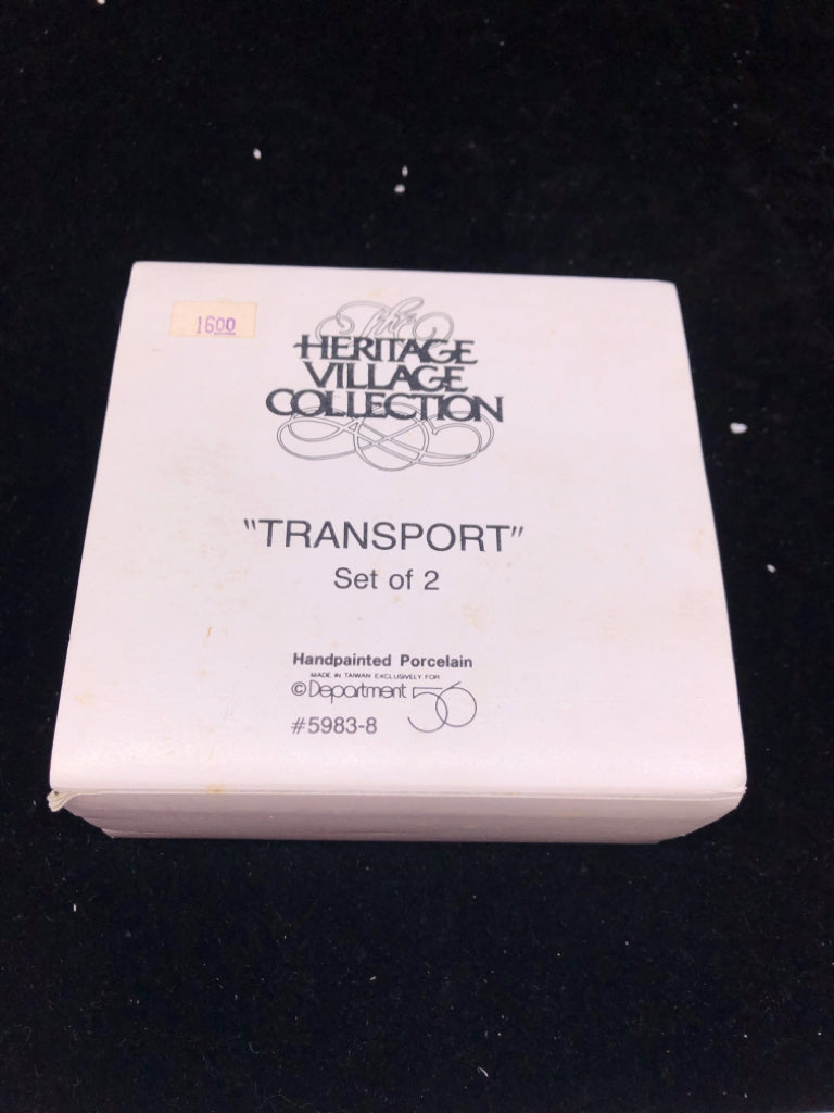 2 TRANSPORT CITY BUS/CITY DAIRY TRUCK HERITAGE VILLAGE ACCESSORIES.