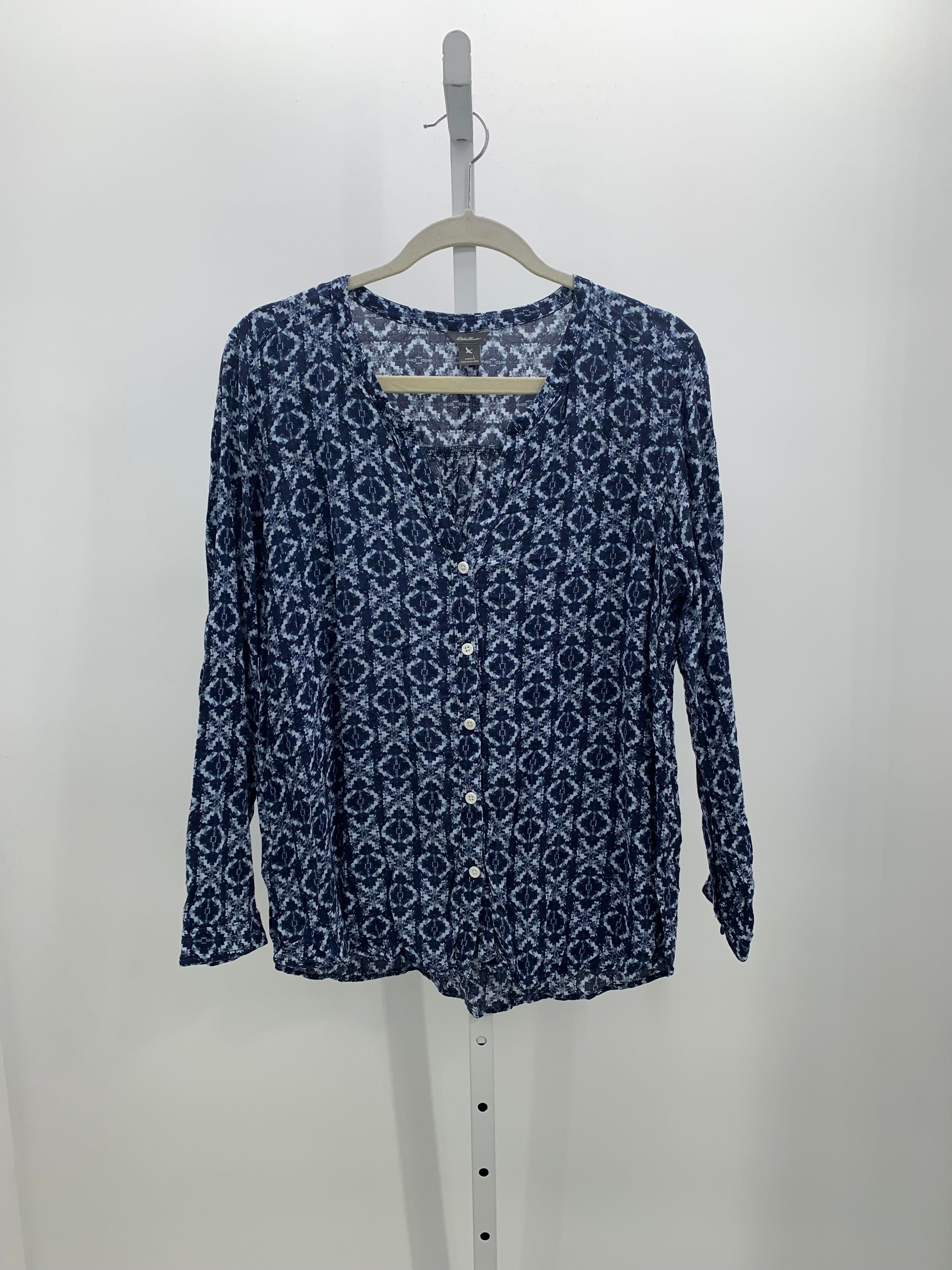 Eddie Bauer Size Large Misses Long Sleeve Shirt