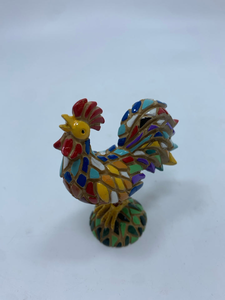 MOSAIC RESIN ROOSTER.