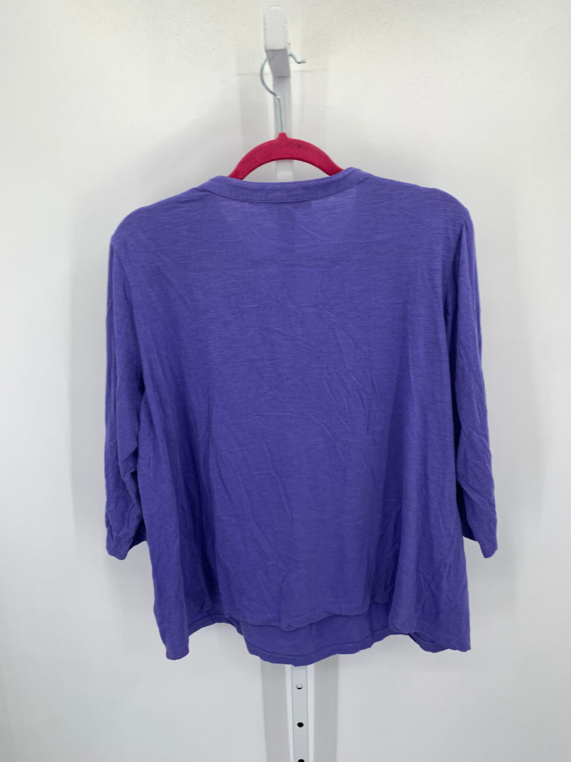 db Size 1X Womens 3/4 Sleeve Shirt