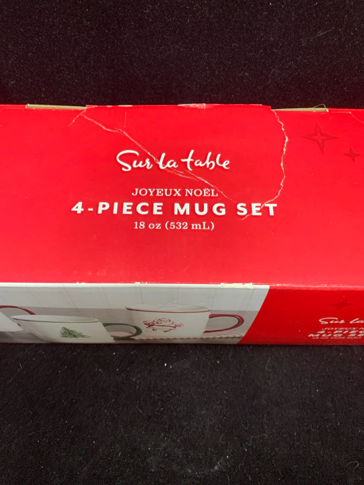 4PC HOLIDAY MUG SET- IN BOX