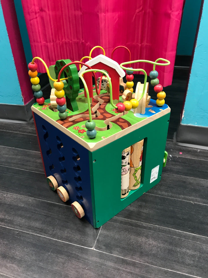 Battat Wooden Activity Cube - Farm