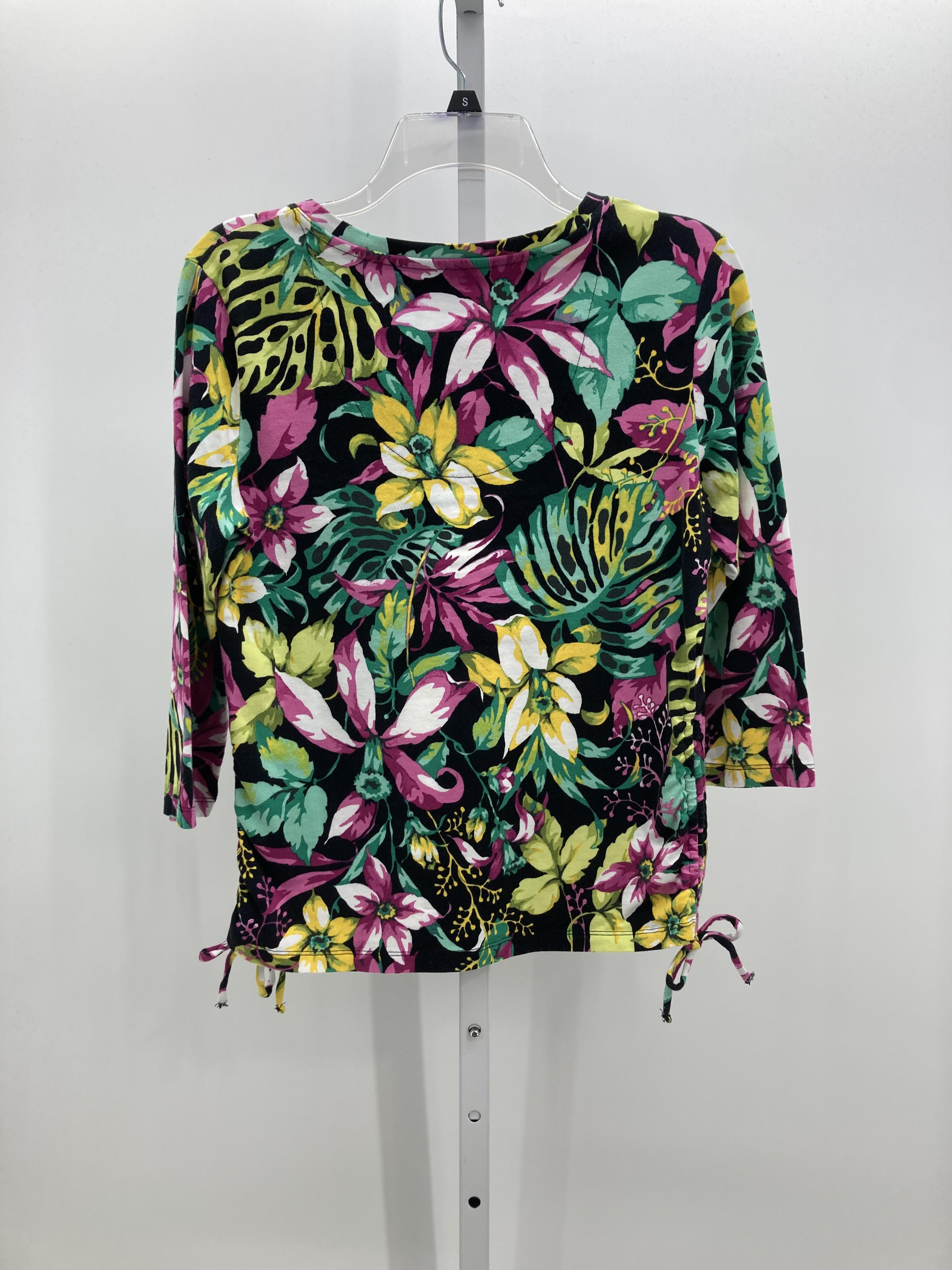 Caribbean Joe Size Small Misses 3/4 Sleeve Shirt