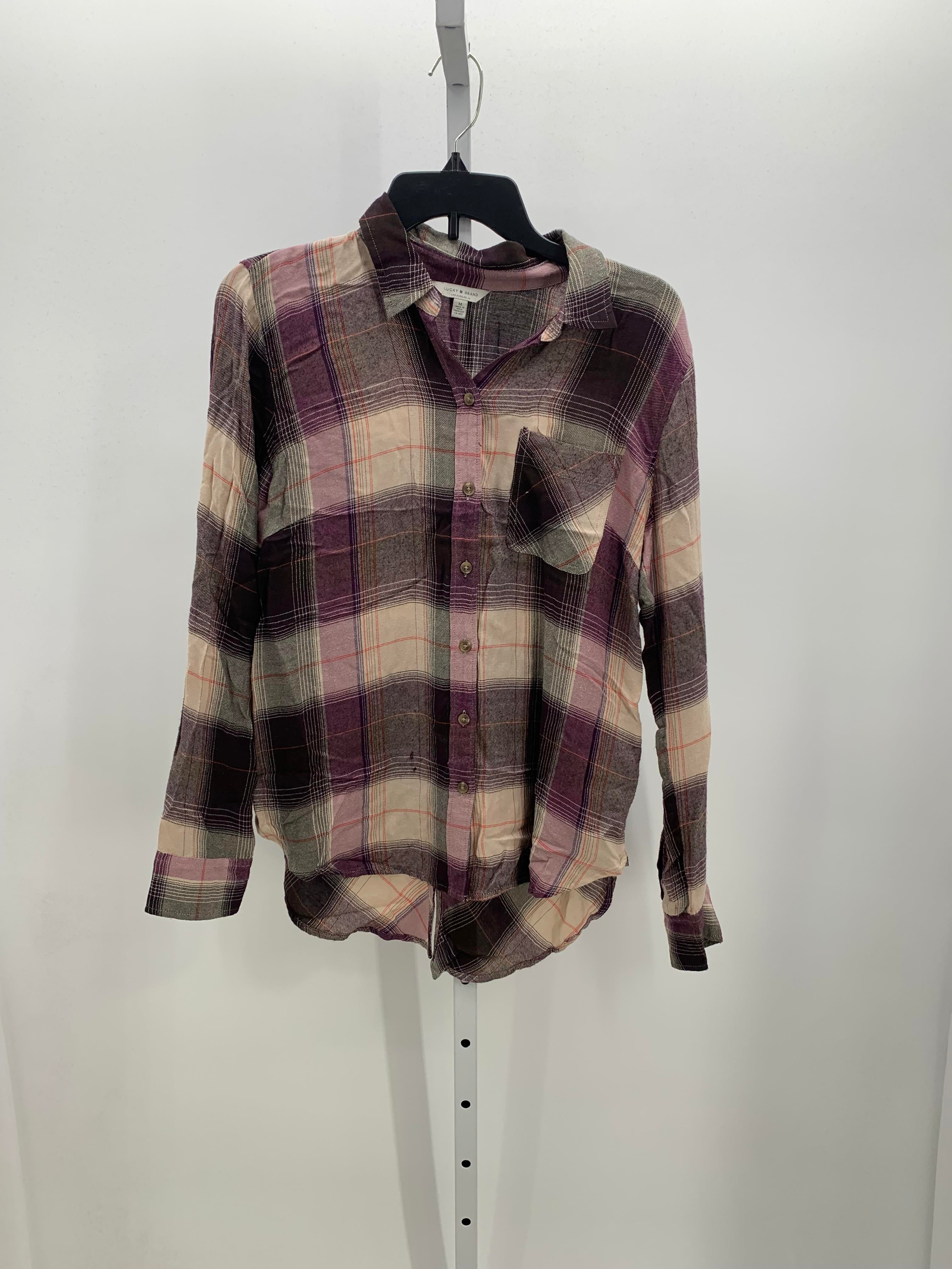 Lucky Brand Size Medium Misses Long Sleeve Shirt
