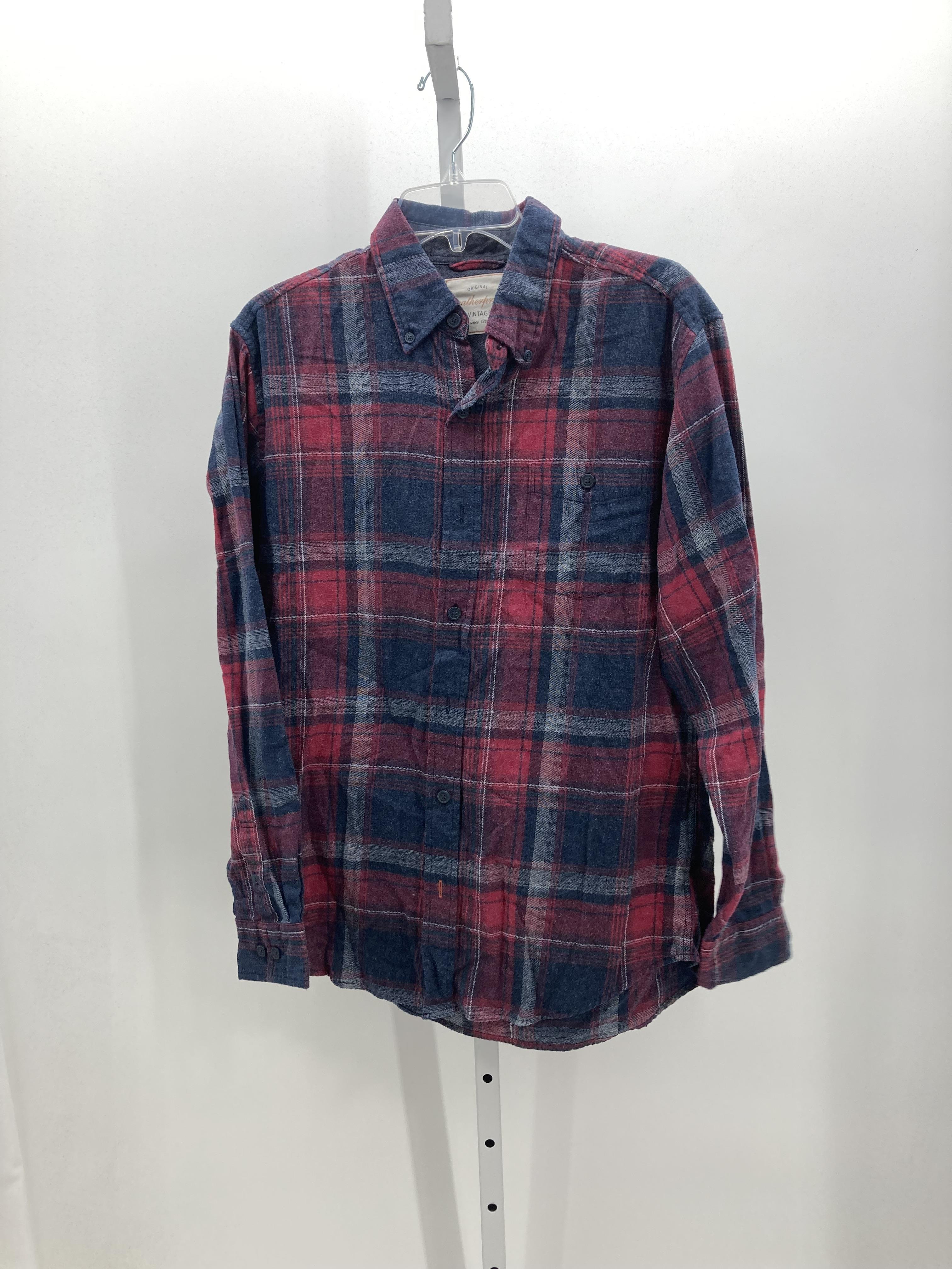 NAVY PLAID BTN DOWN