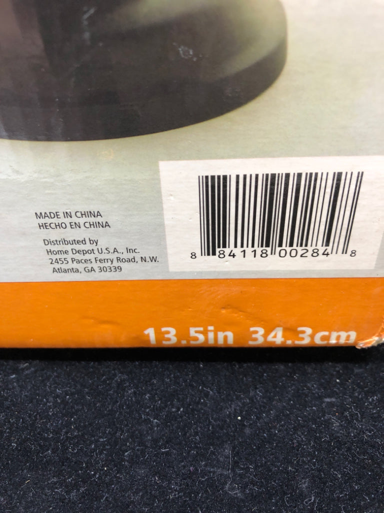NIB RED GLASS HURRICANE CANDLE HOLDER.