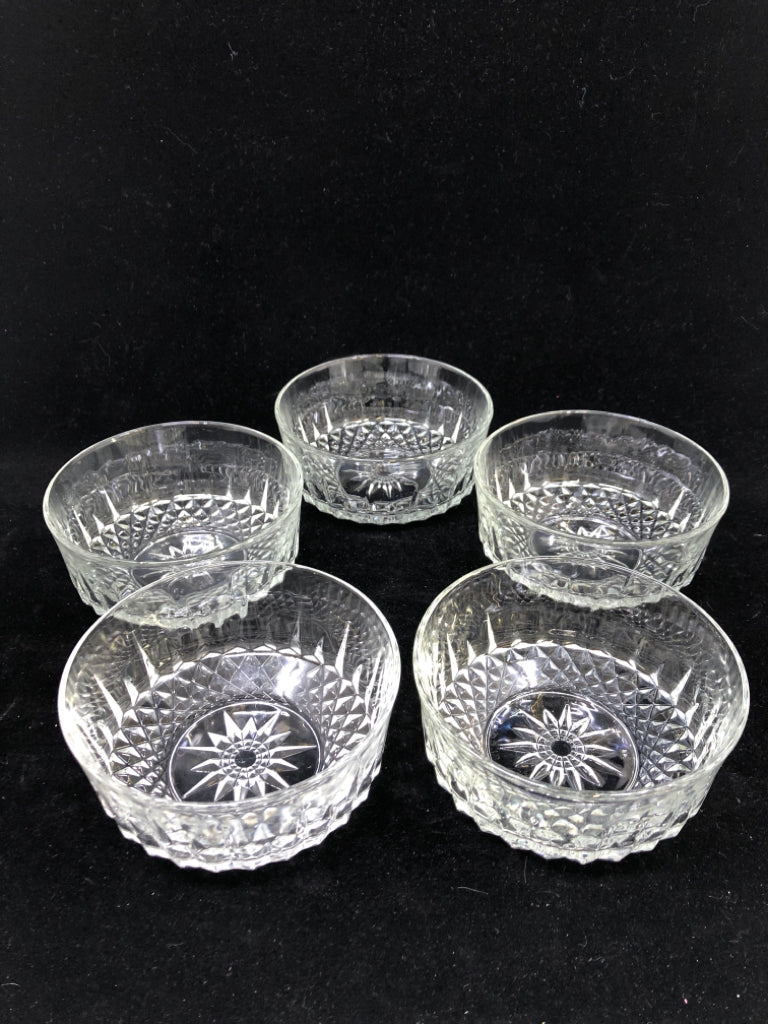 5PC CLEAR GLASS SUN BOWLS.