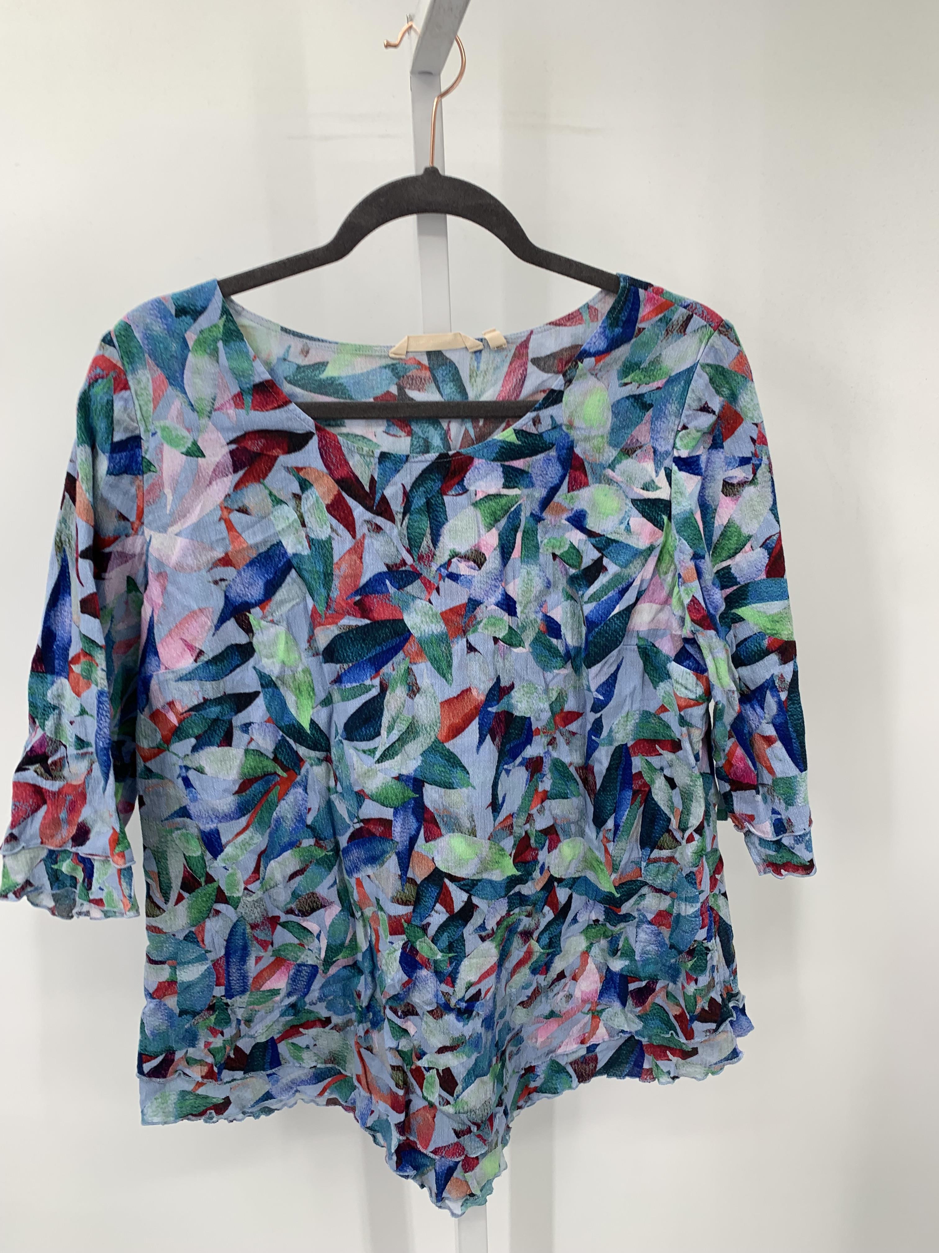 Soft Surroundings Size Large Misses 3/4 Sleeve Shirt