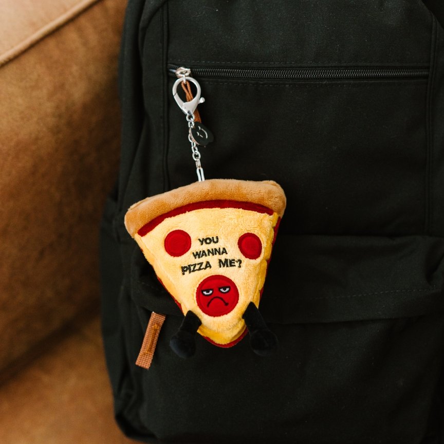 New Funny Pizza Plush Bag Charm