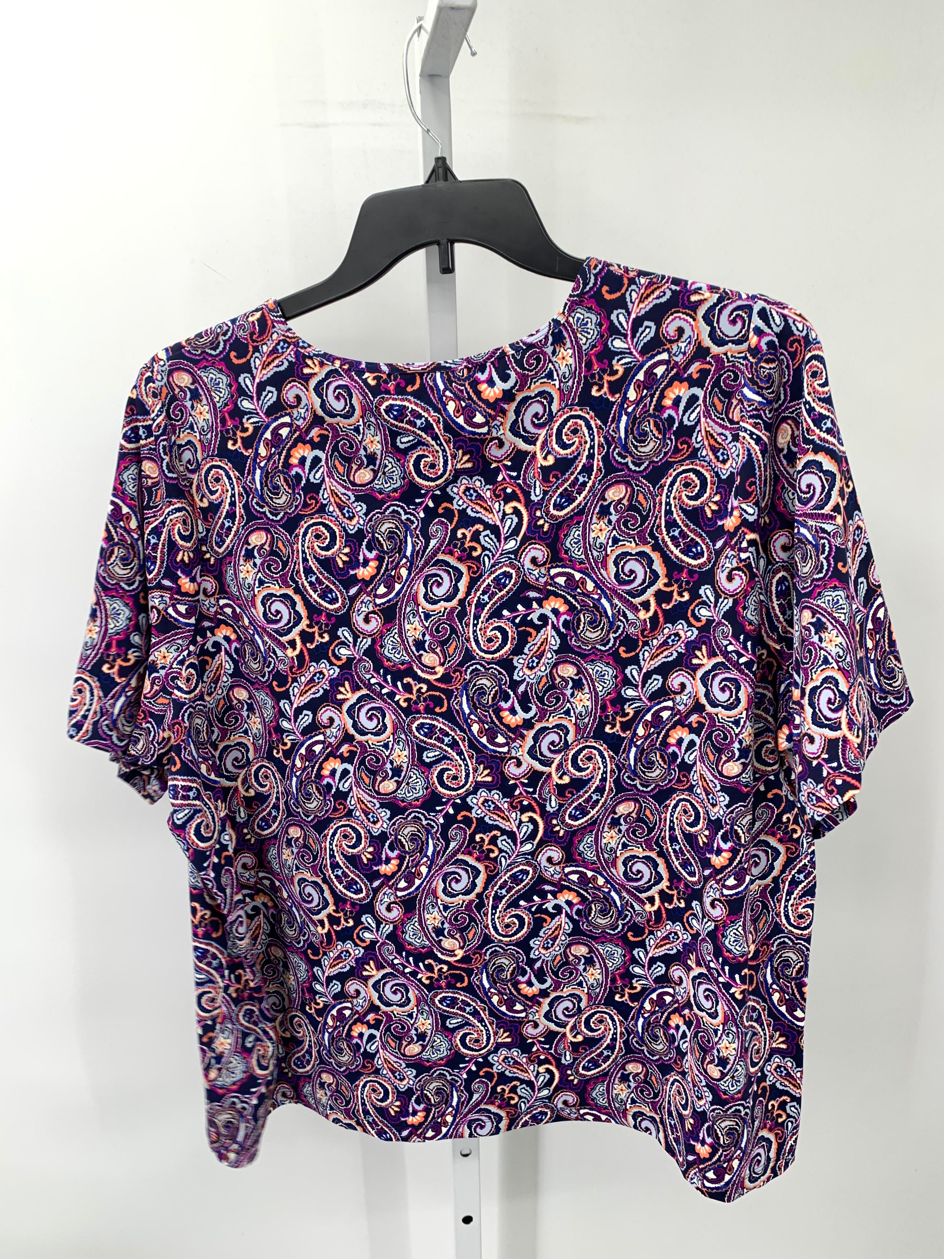 Lands End Size 2X Womens Short Sleeve Shirt