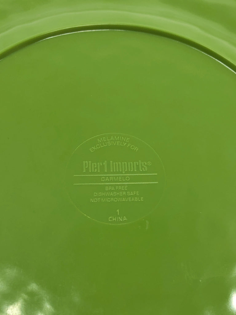4PC BLUE/GREEN MELAMINE PLATES+BOWLS.