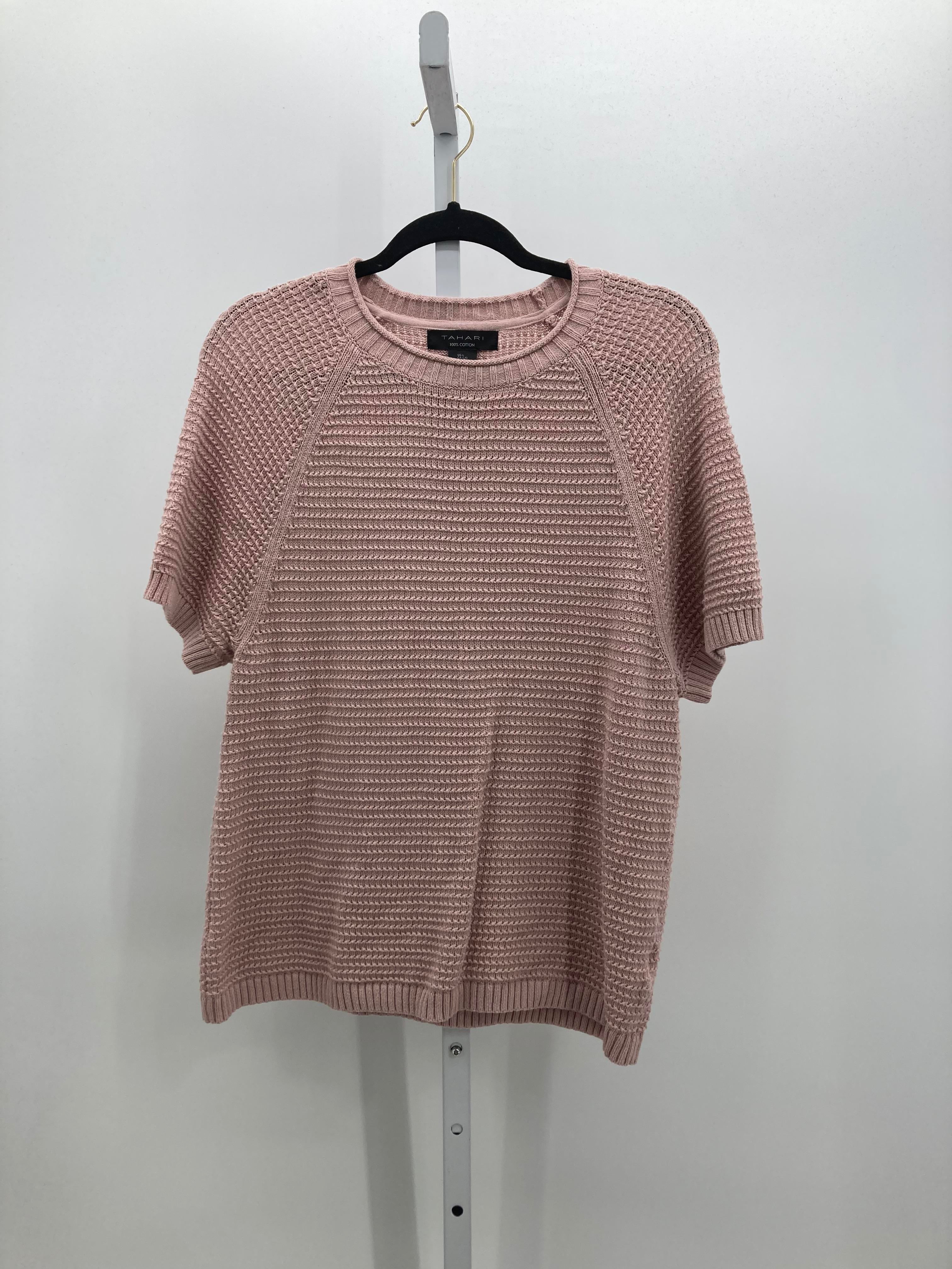 Tahari Size Large Misses Short Slv Sweater