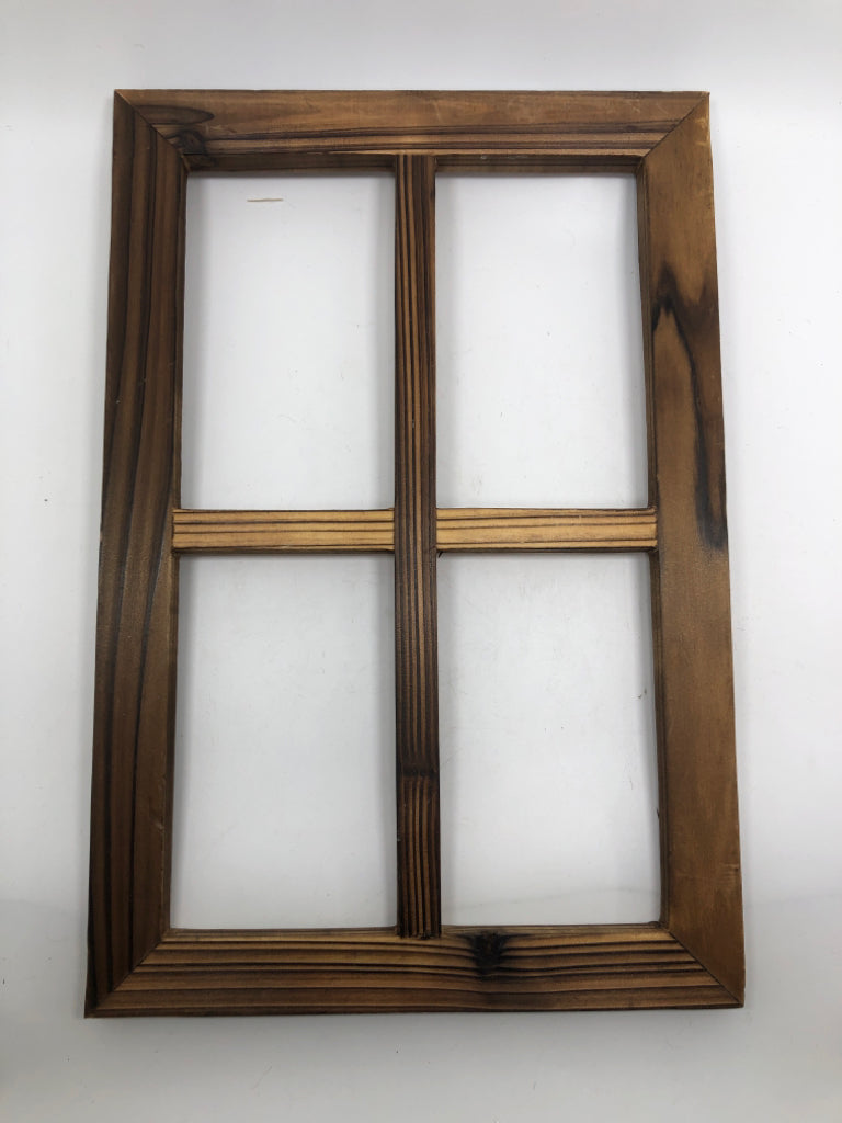 WOODEN WINDOW PANE WALL-HANGING.