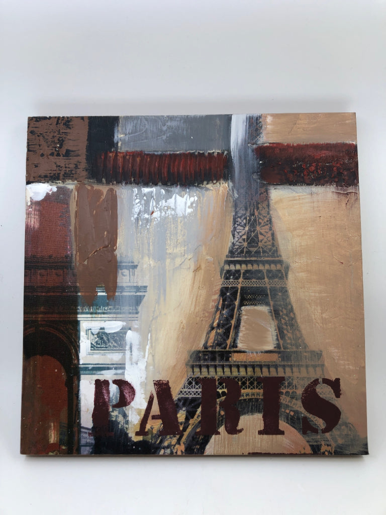 PARIS EIFFEL TOWER PAINTED CANVAS.