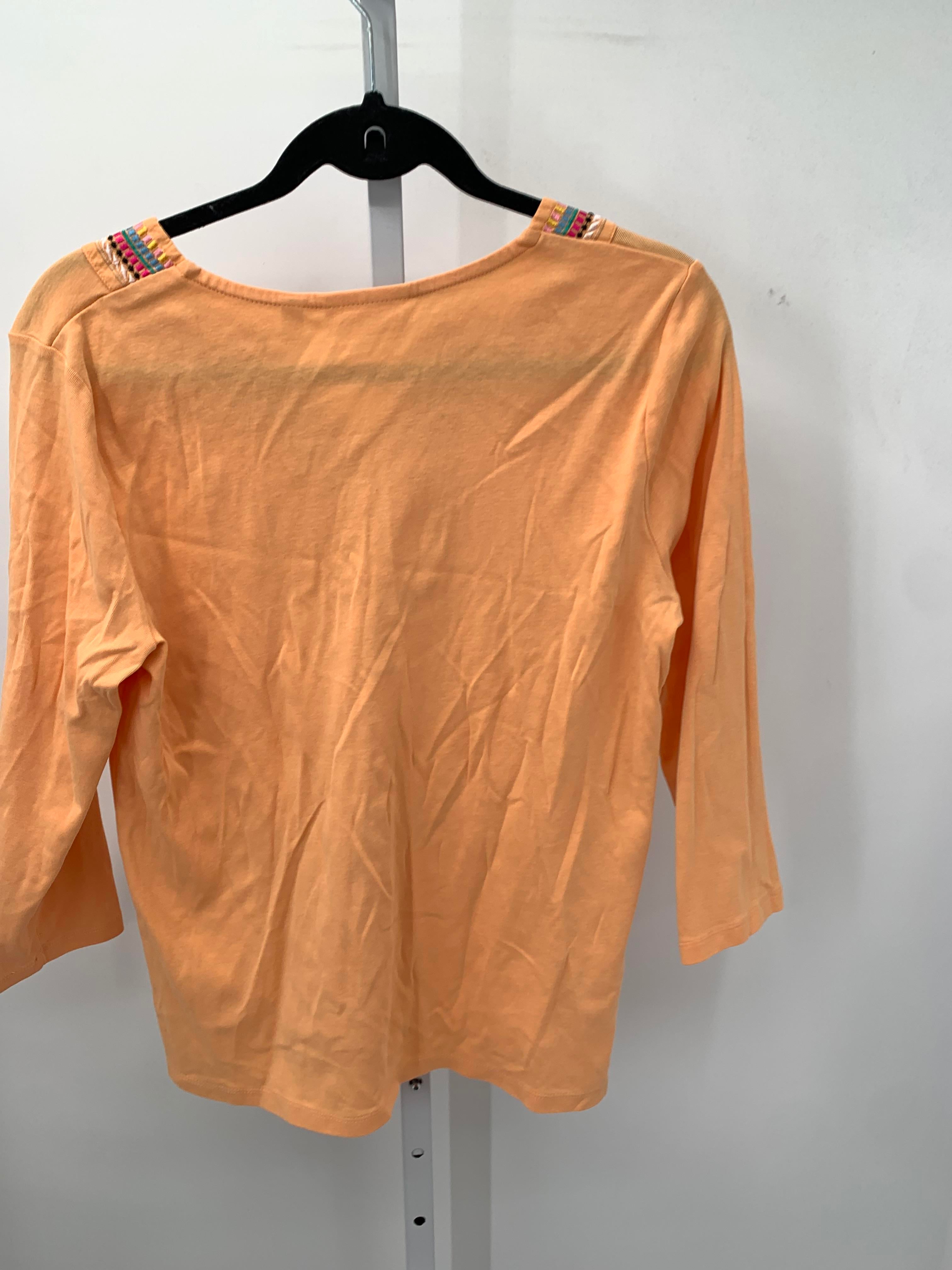 Rafaella Size Large Misses 3/4 Sleeve Shirt