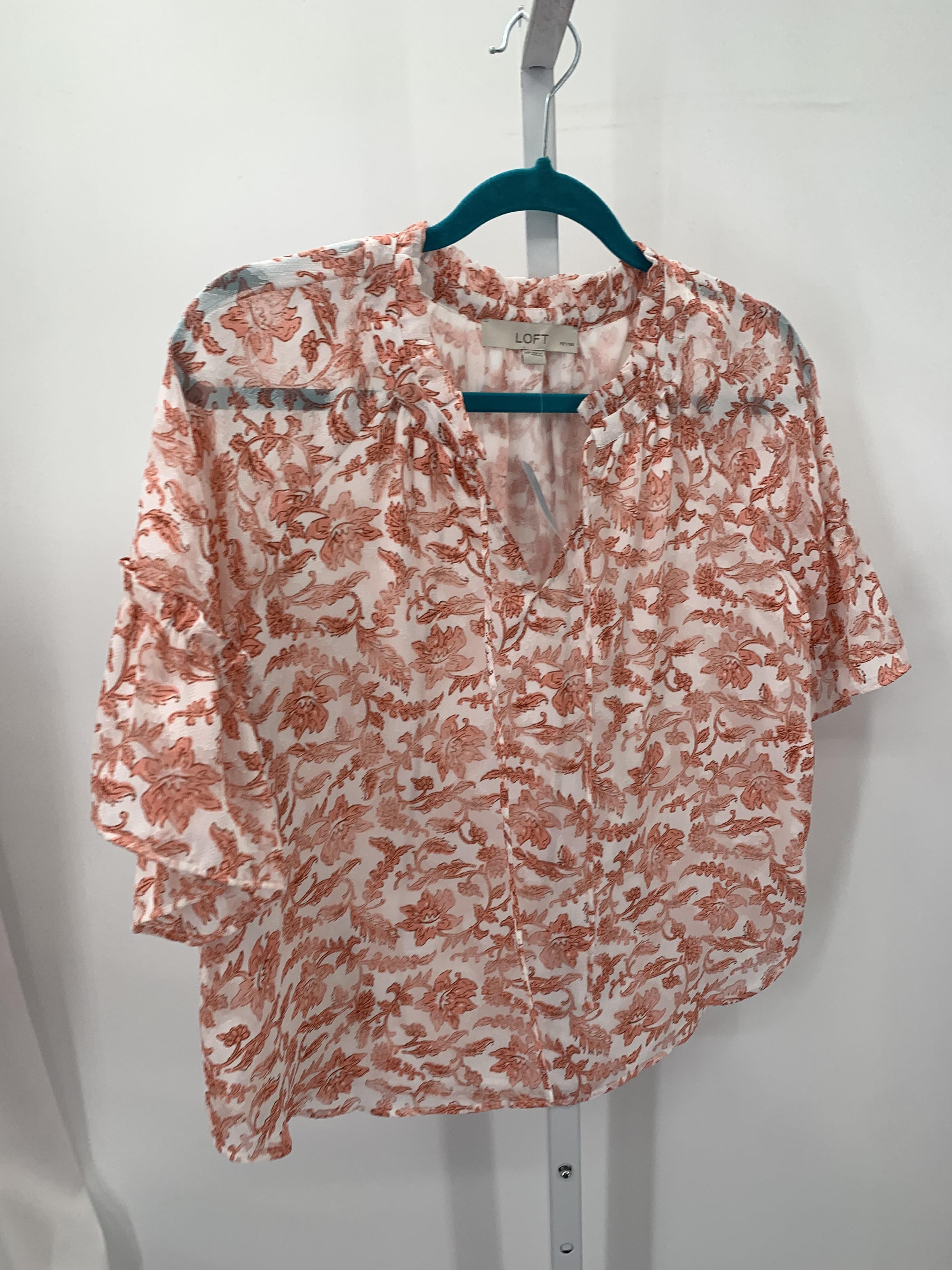 Loft Size Medium Petite Petite Short Sleeve Shirt