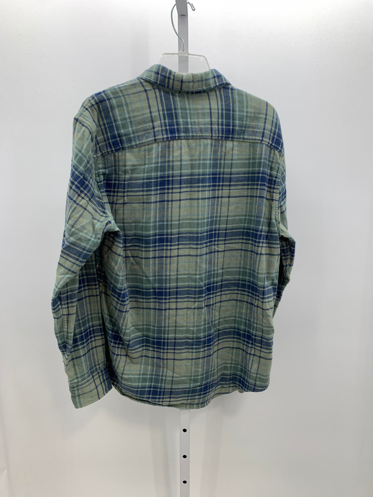BLUE PLAID BTN DOWN