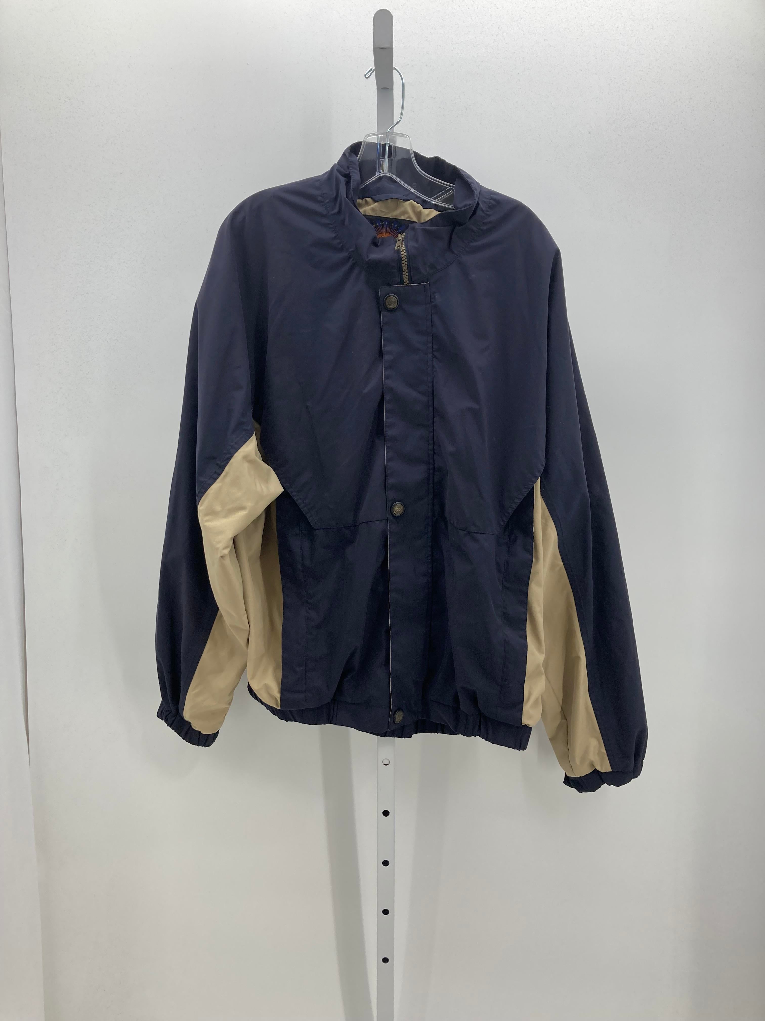 TAN ZIP UP JACKET.