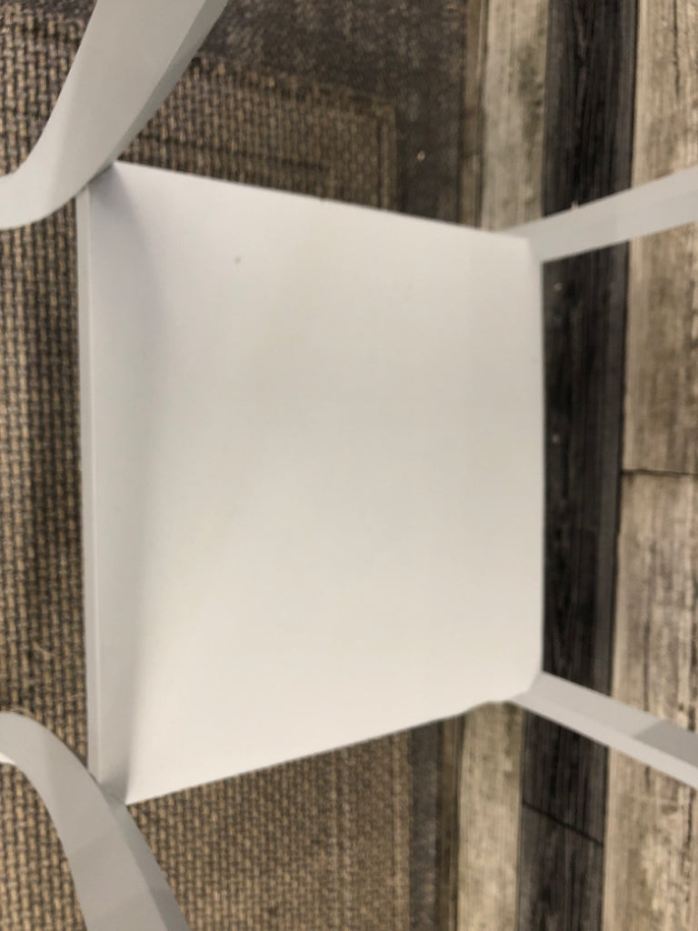 TALL GRAY SIDE TABLE.