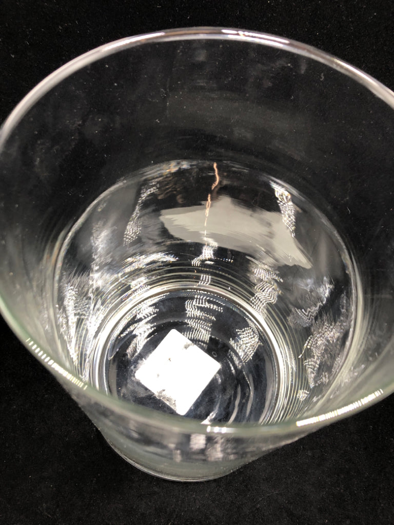 CLEAR GLASS VASE.