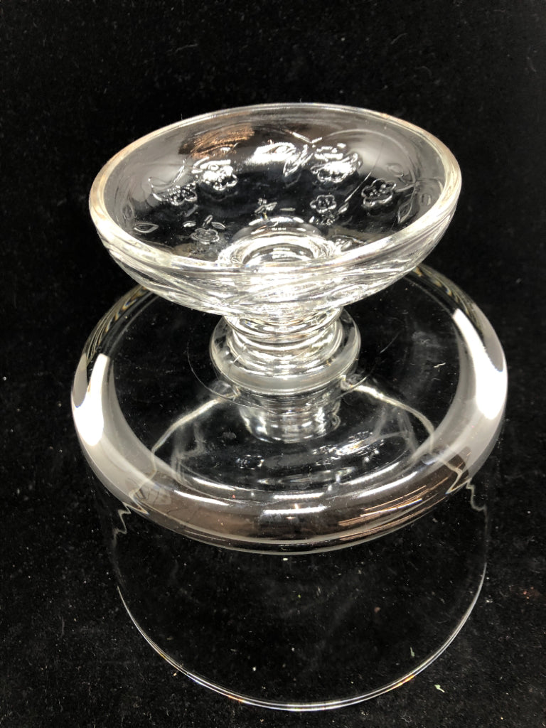 FOOTED GLASS TRIFLE BOWL.