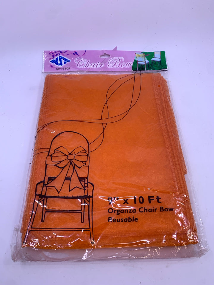 NIP ORANGE CHAIR BOW.